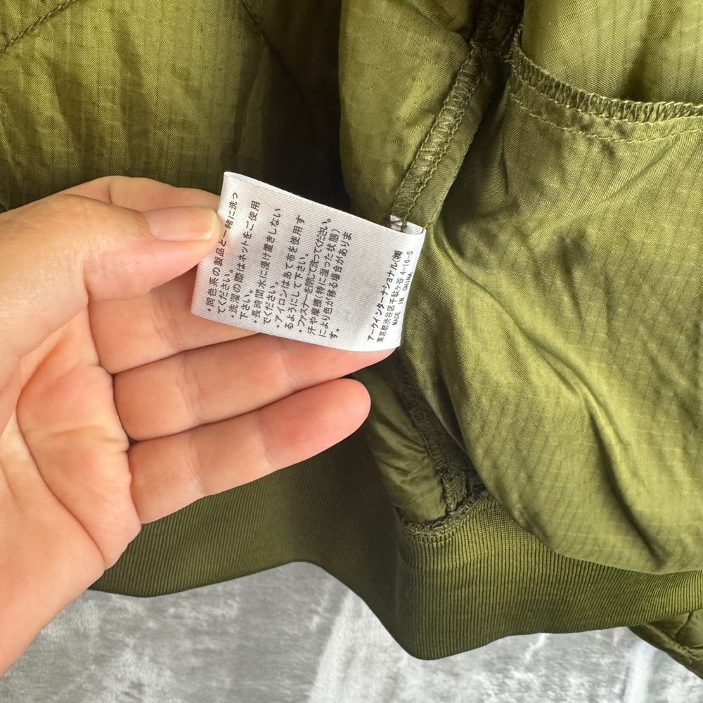 CPCM Quilted Bomber Jacket Unisex L Olive Green Sherpa Collar Corduroy (1768) - Picture 6 of 11